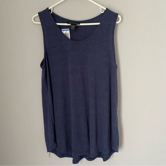INC Women’s Scoop Neck Sleeveless Blue Knit Top XL - Picture 1 of 3